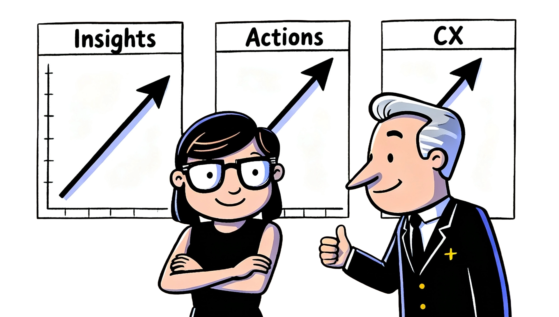 Customer feedback resolving into a ranked list of the top five things to fix, arriving in a Power BI view